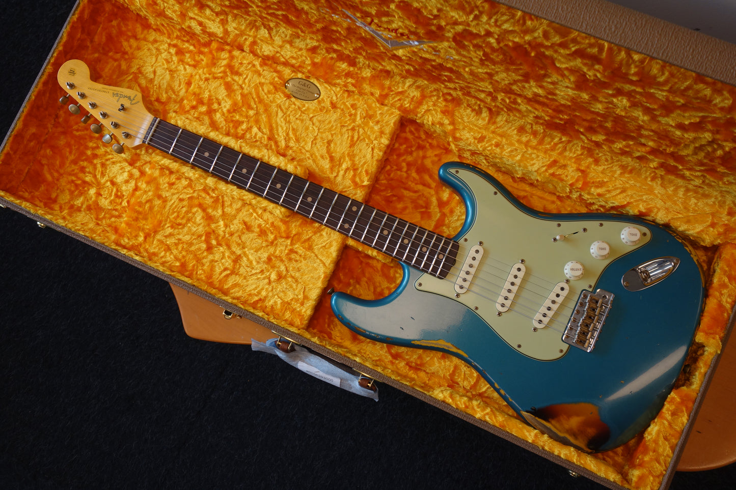 Fender Custom SHop '61 Stratocaster Heavy Relic Aged Ocean Turquoise over 3CS
