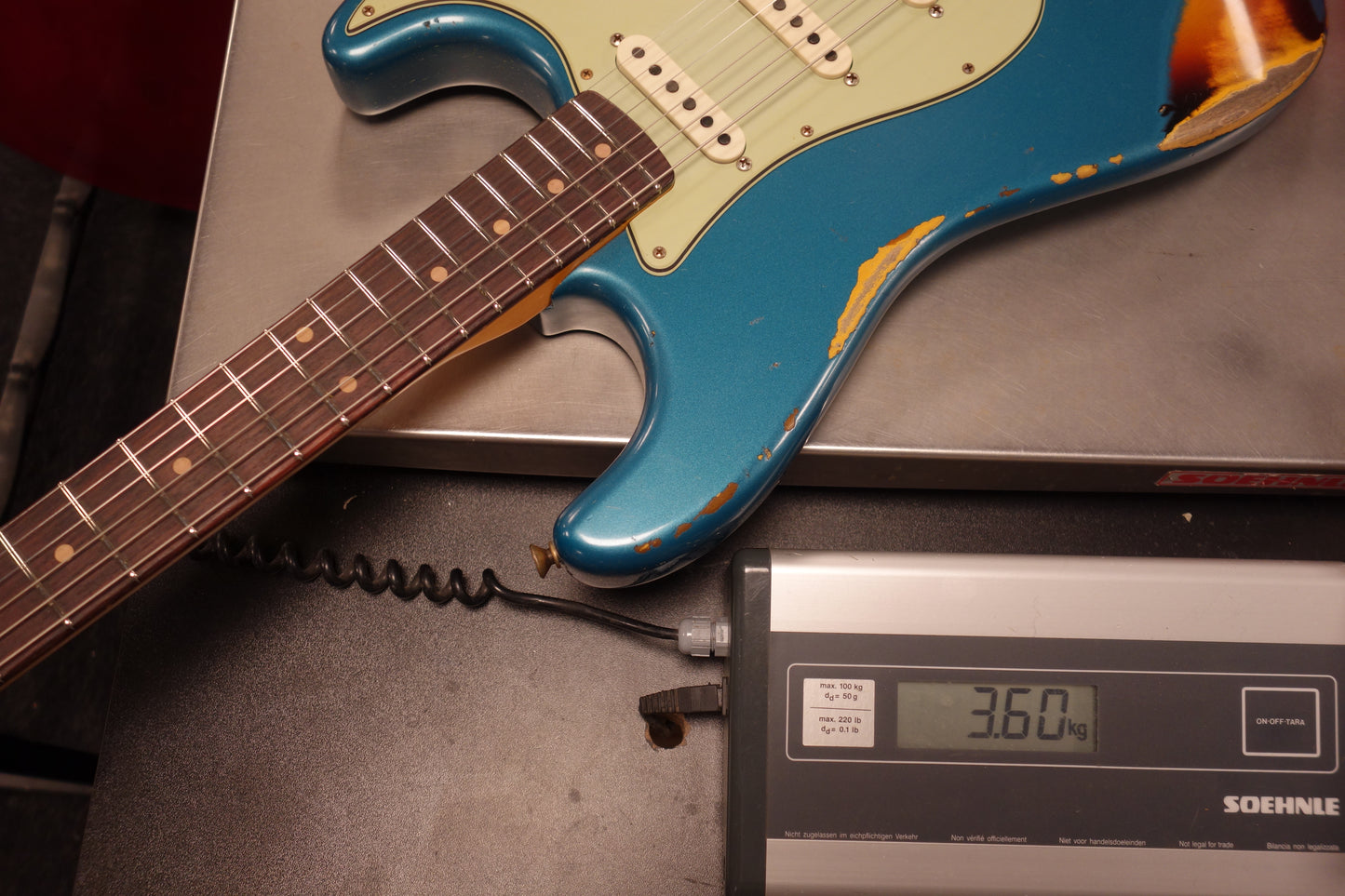 Fender Custom SHop '61 Stratocaster Heavy Relic Aged Ocean Turquoise over 3CS