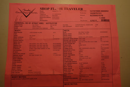 Fender Custom SHop '61 Stratocaster Heavy Relic Aged Ocean Turquoise over 3CS