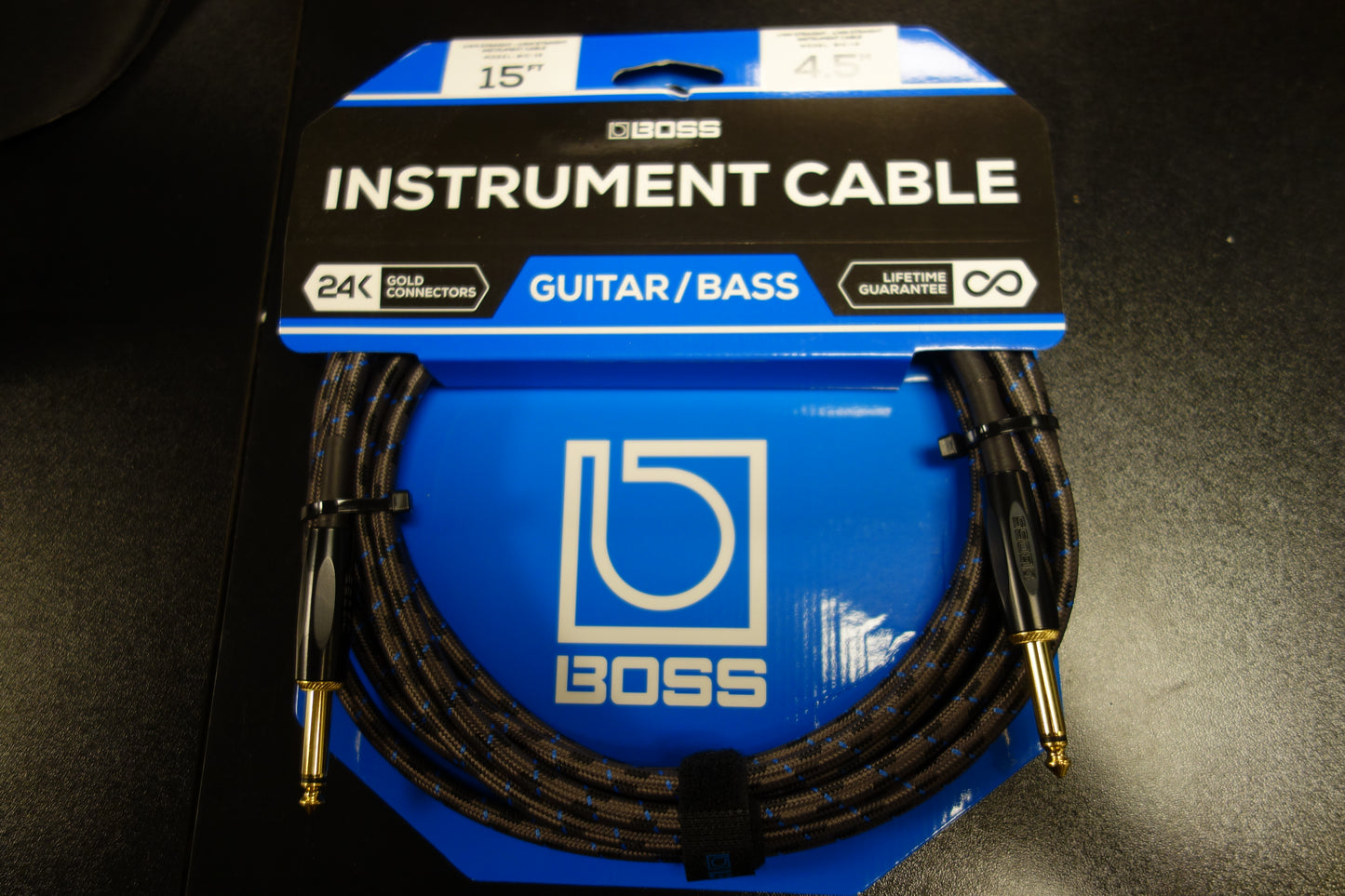 Boss BIC-15 15FT 4,5 m Instrument Cable Straight/Straight Jack