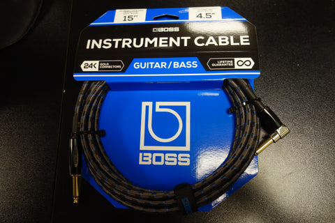 Boss BIC-15A 15FT / 4,5 m Instrument Cable Angle/Straight Jack