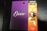 Elixir Strings Acoustic Phosphor Bronze with NANOWEB 10-47