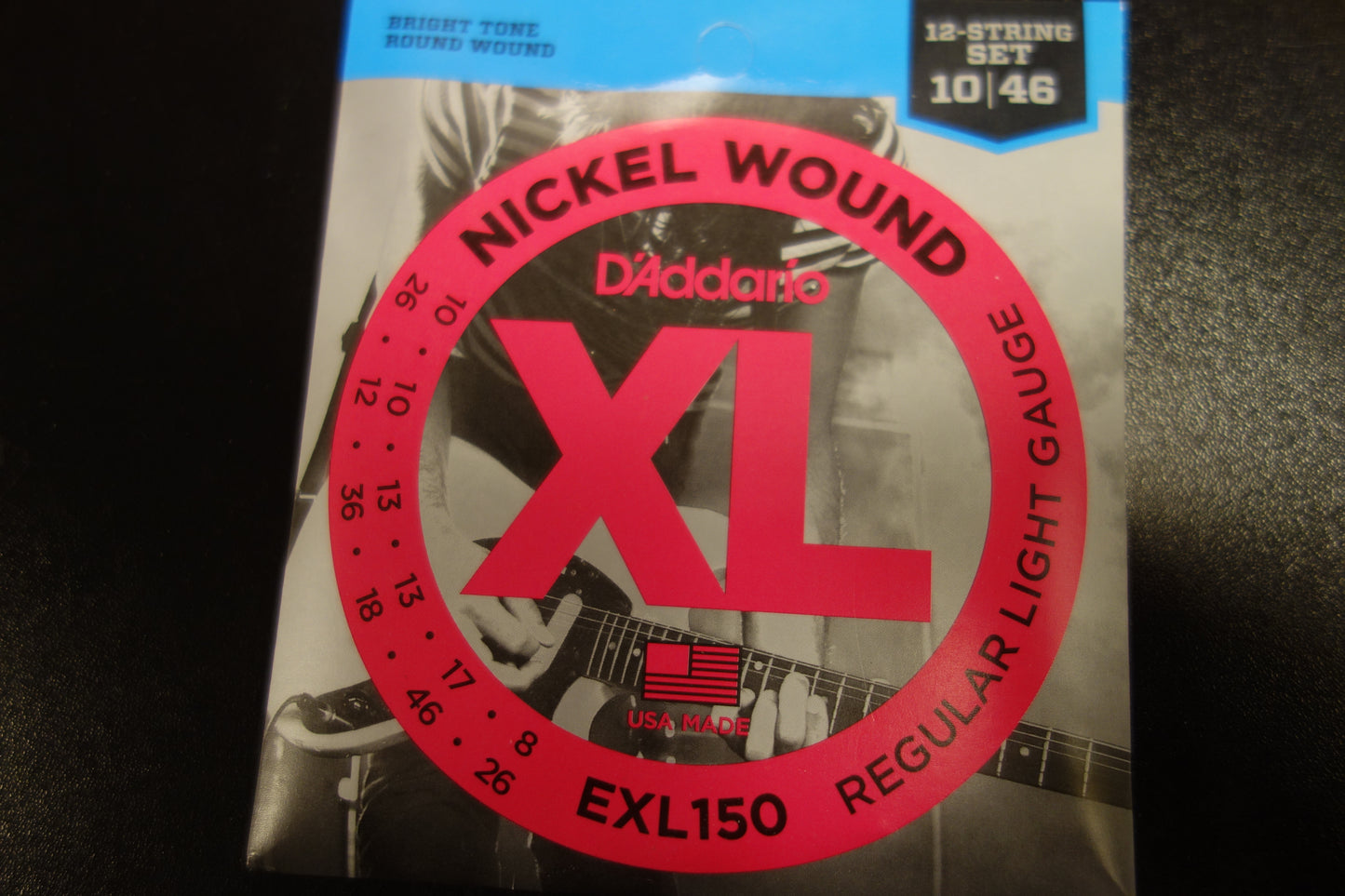 D'addario EXL150 for 12 string electrics 10-46