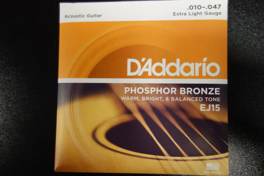 D'addario EJ-15 Phospher Bronze 10-47