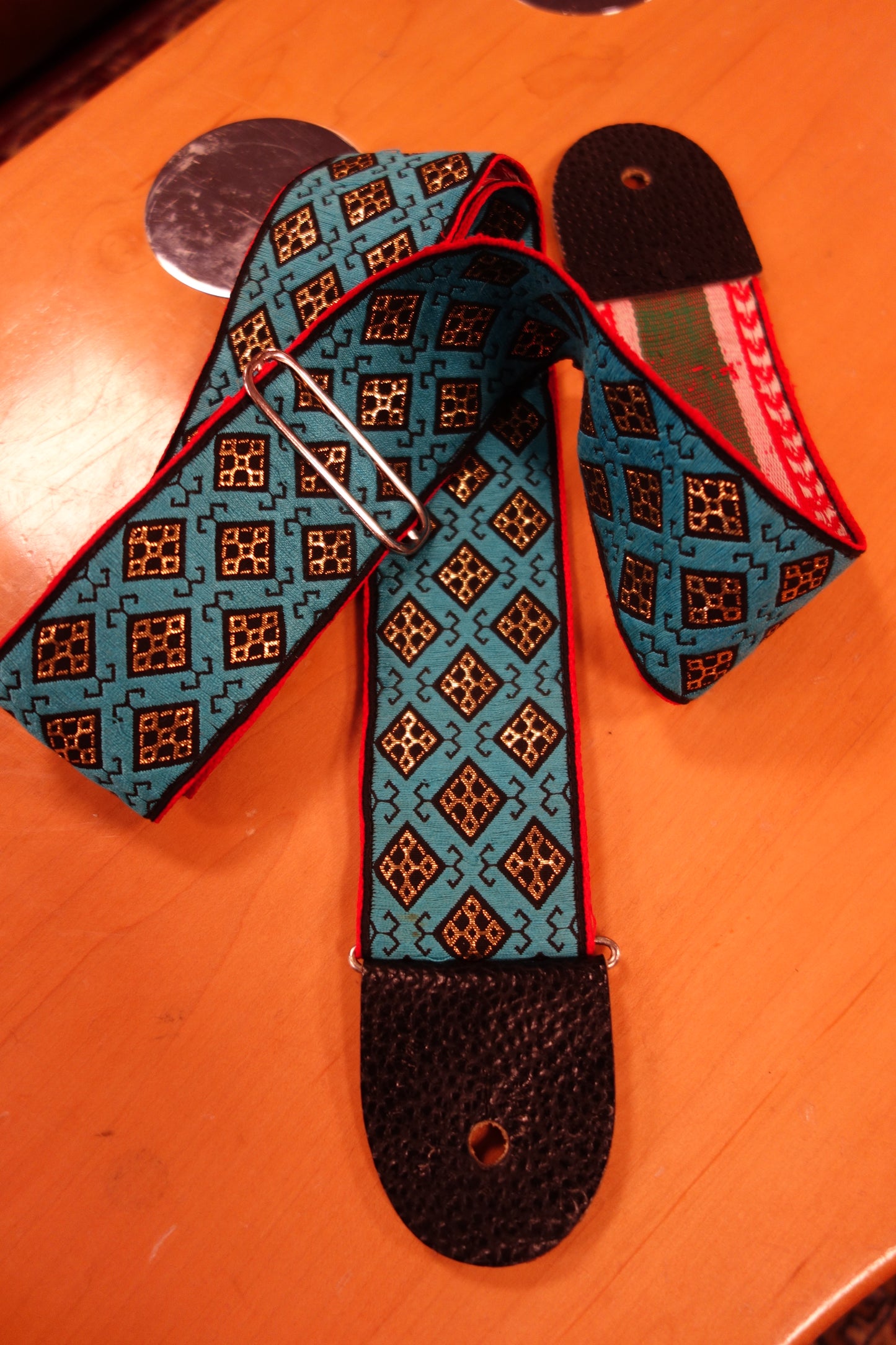 Vintage 60/70s NOS guitar strap Blue #17