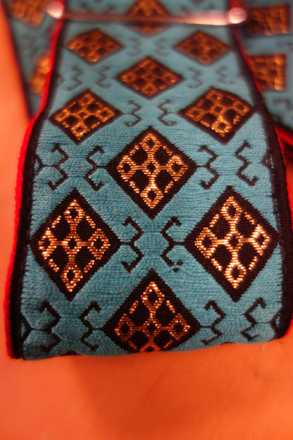 Vintage 60/70s NOS guitar strap Blue #17