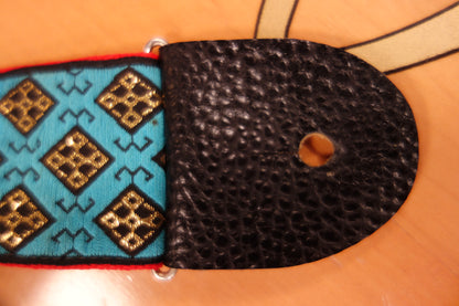 Vintage 60/70s NOS guitar strap Blue #17