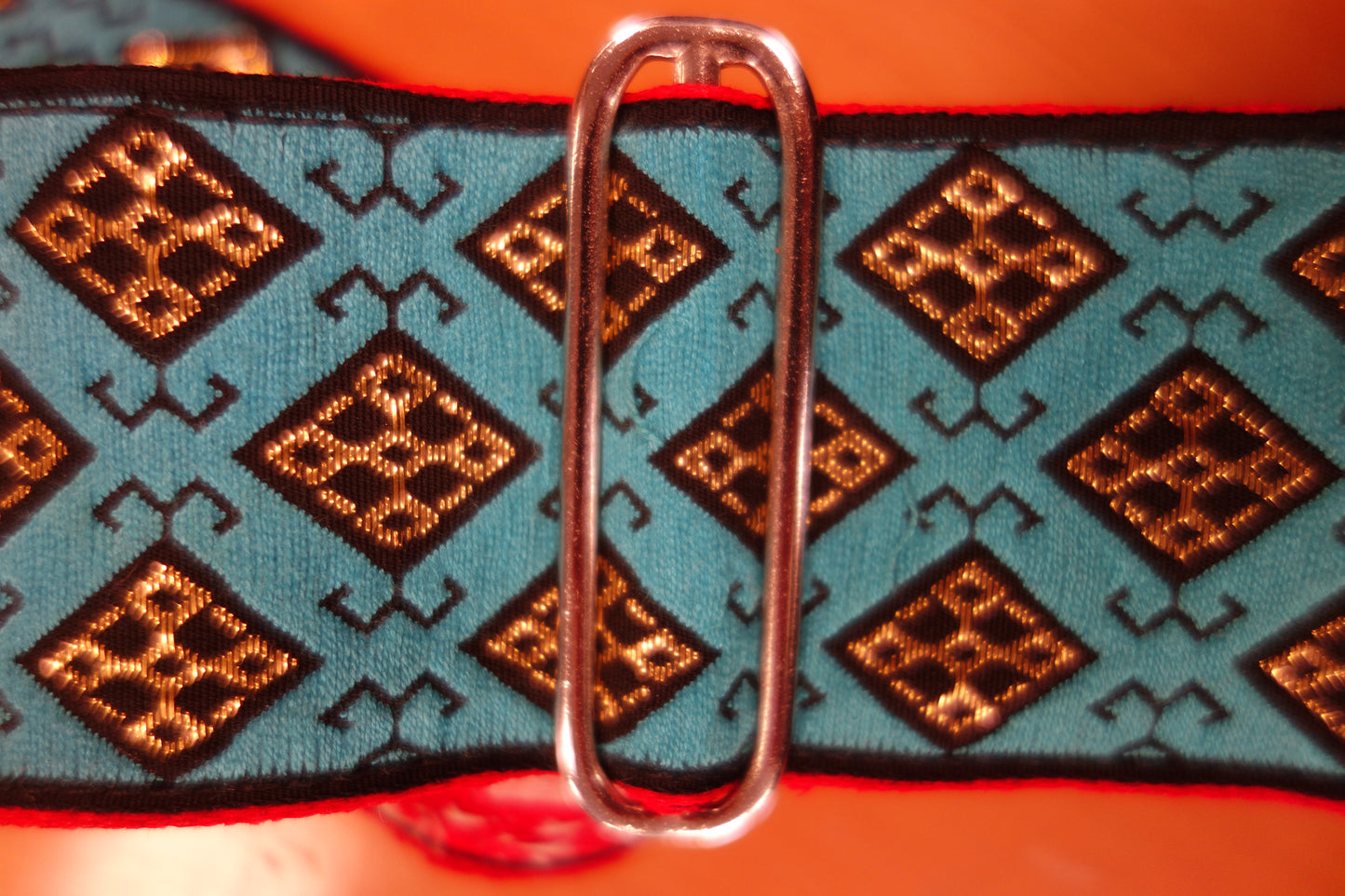 Vintage 60/70s NOS guitar strap Blue #17