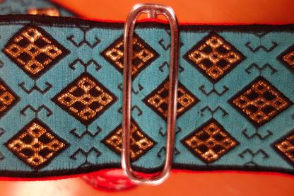 Vintage 60/70s NOS guitar strap Blue #17