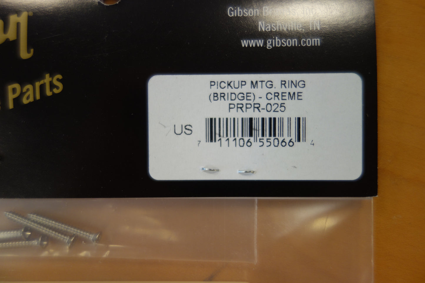Gibson PRPR-025 Pickup Mounting Ring (3/8", Bridge) (Cream)