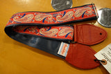 Souldier Paisley - Red / Blue guitar strap