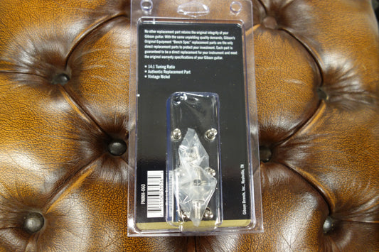 Gibson PMMH-060 Deluxe White Button Tuner Set, Vintage Nickel