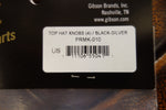 Gibson PRMK-010 Top Hat Knobs w/ Silver Metal Insert (Black) (4 pcs.)