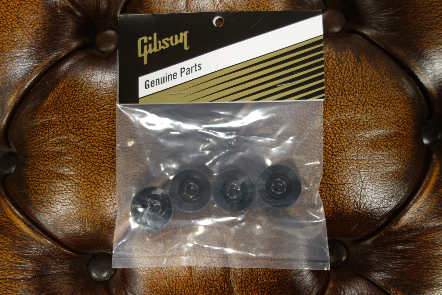 Gibson PRMK-010 Top Hat Knobs w/ Silver Metal Insert (Black) (4 pcs.)