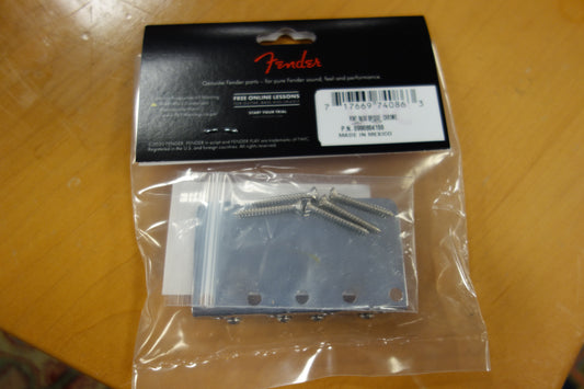 Fender Pure Vintage Bass Bridge Assembly, Nickel/Chrome