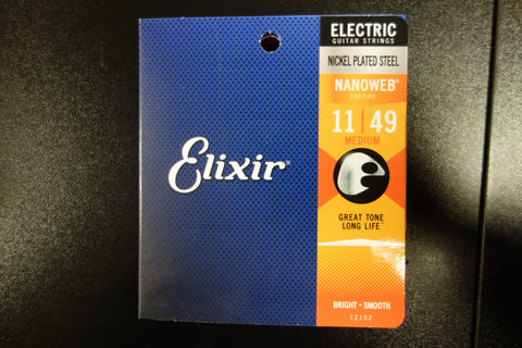 Elixir 12102 Strings 011-049 Nanoweb for Electric Guitar