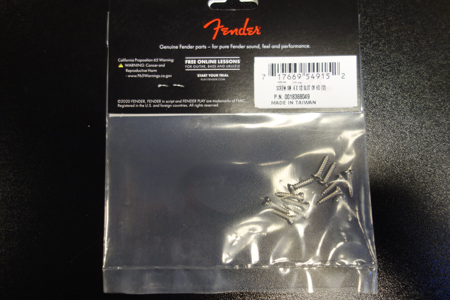 Fender American Vintage '52 Telecaster Pickguard/Control Plate Screws