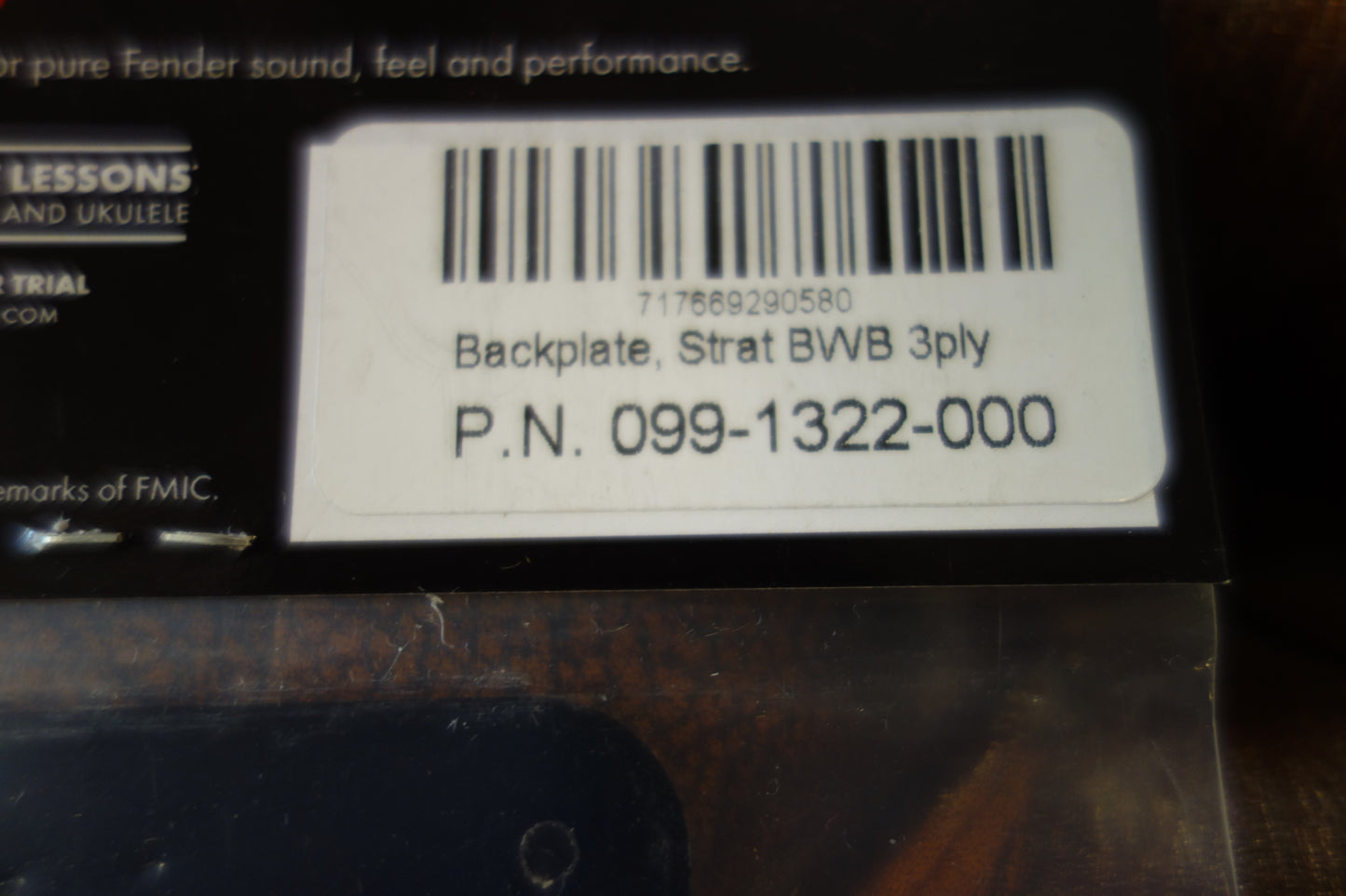 Fender Backplate Stratocaster Black (B/W/B) 3-Ply