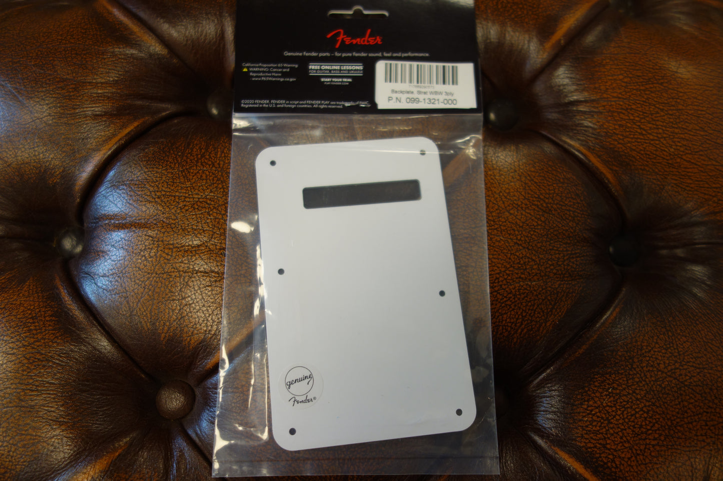 Fender Backplate Stratocaster White (W/B/W) 3-Ply