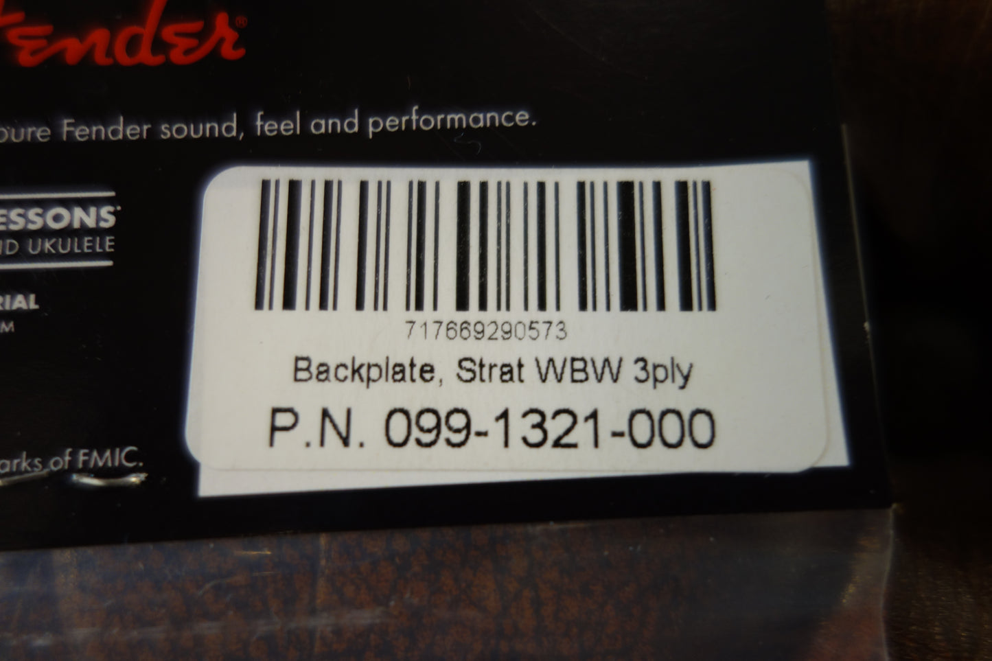 Fender Backplate Stratocaster White (W/B/W) 3-Ply