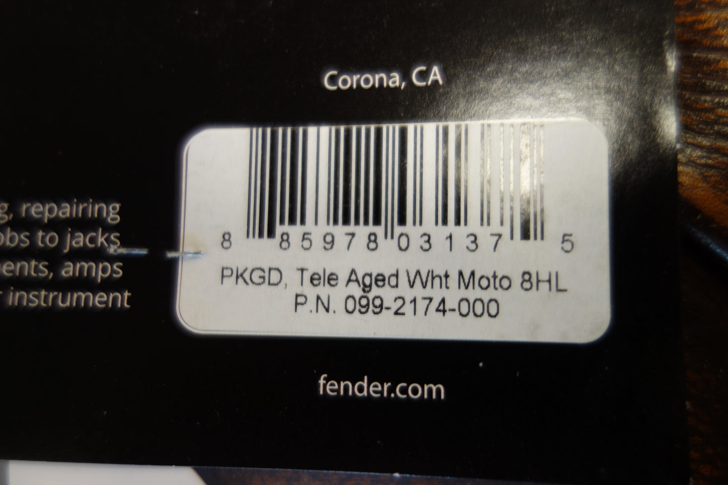 Fender Pickguard Telecaster 8-Hole Mount Aged White Pearl 4-Ply