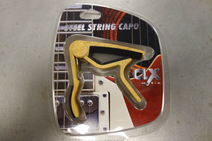 CLX Steel String Capo Light Wood
