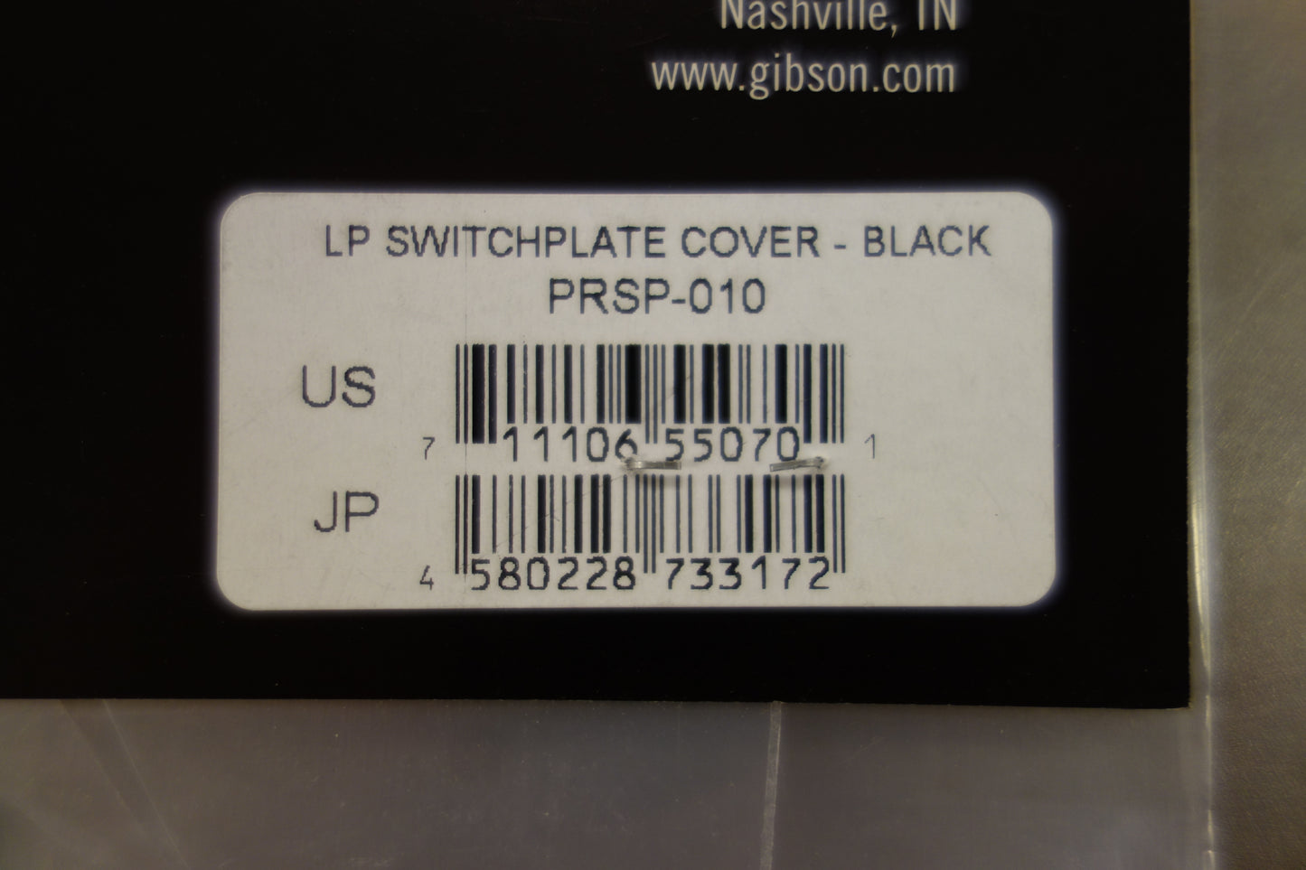 Gibson PRSP-010 Switchplate (Black)