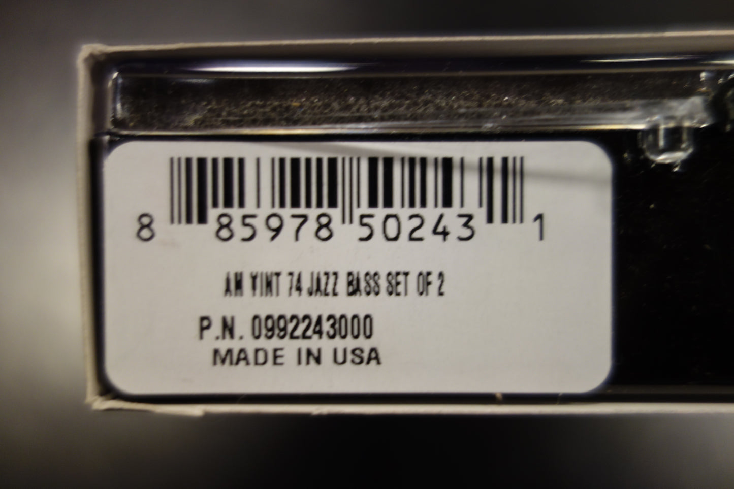 Fender Pure Vintage '74 Jazz Bass Pickup Set, Black (2)