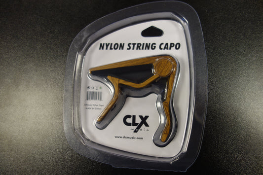 CLX Nylon String Capo Dark Wood Colour