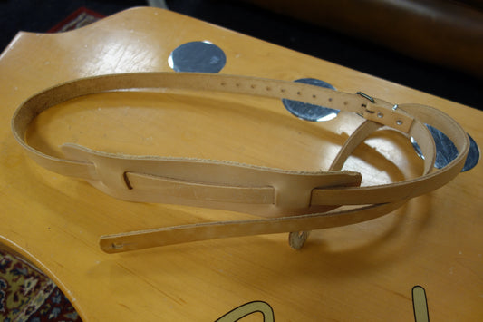 Liam's Adjustable Leather Vintage Style Guitar Strap Natural