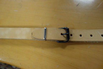 Liam's Adjustable Leather Vintage Style Guitar Strap Natural