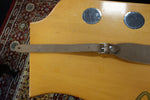 Liam's Adjustable Leather Buckle Guitar Strap light grey brown