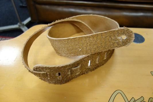 Liam's Adjustable Leather Bass Guitar Strap (extra wide - 8cm) rough light brown