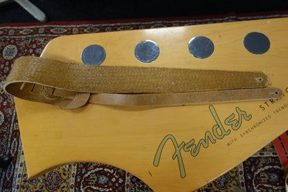 Liam's Adjustable Leather Bass Guitar Strap (extra wide - 8cm) rough light brown