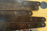 Liam's Adjustable Leather Bass Guitar Strap (extra wide - 8cm) Dark Brown