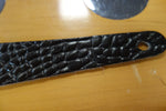 Liam's Standard Adjustable Leather Guitar Strap Crocodile Brown