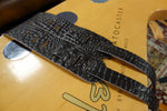 Liam's Standard Adjustable Leather Guitar Strap Crocodile Brown