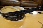 Liam's Standard Adjustable Leather Guitar Strap Crocodile Black