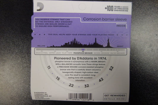 D'addario EJ-26 Phoshor Bronze 11-52 Custom Light