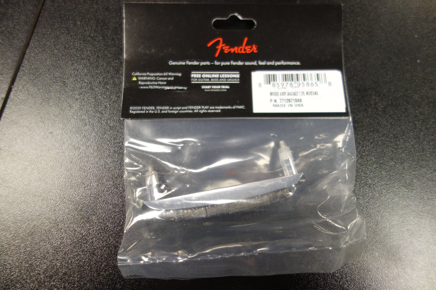 Fender American Professional Jaguar/Jazzmaster 7.25" Radius Bridge Assembly, Nickel