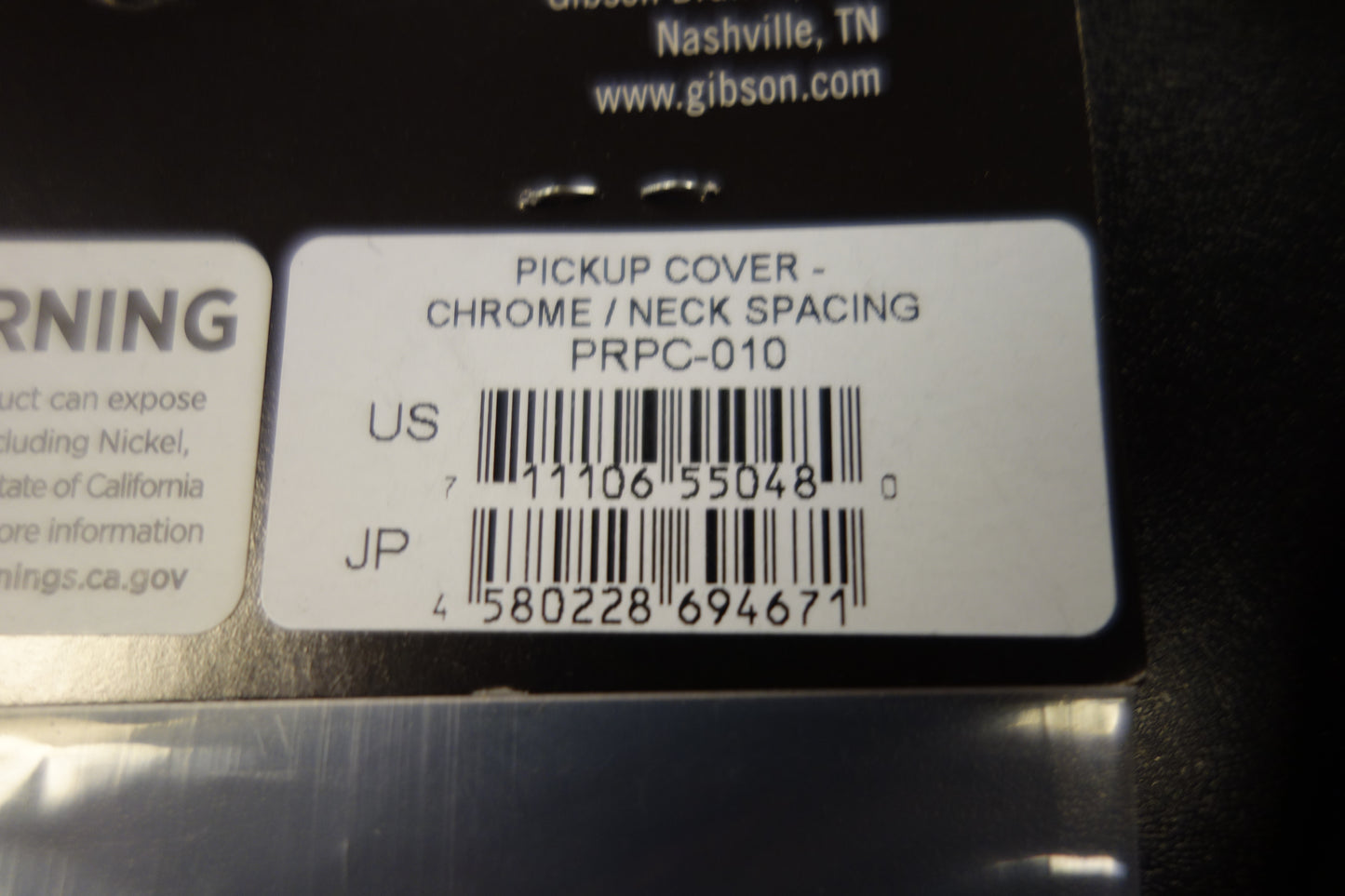 Gibson PRPC-010 Humbucker Cover, Neck (Chrome)