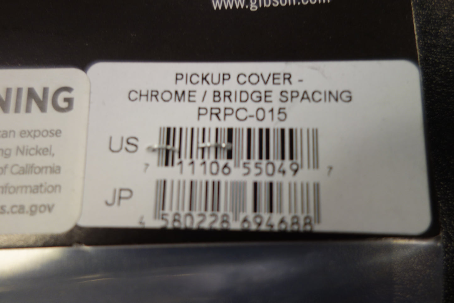 Gibson PRPC-015 Humbucker Cover, Bridge (Chrome)