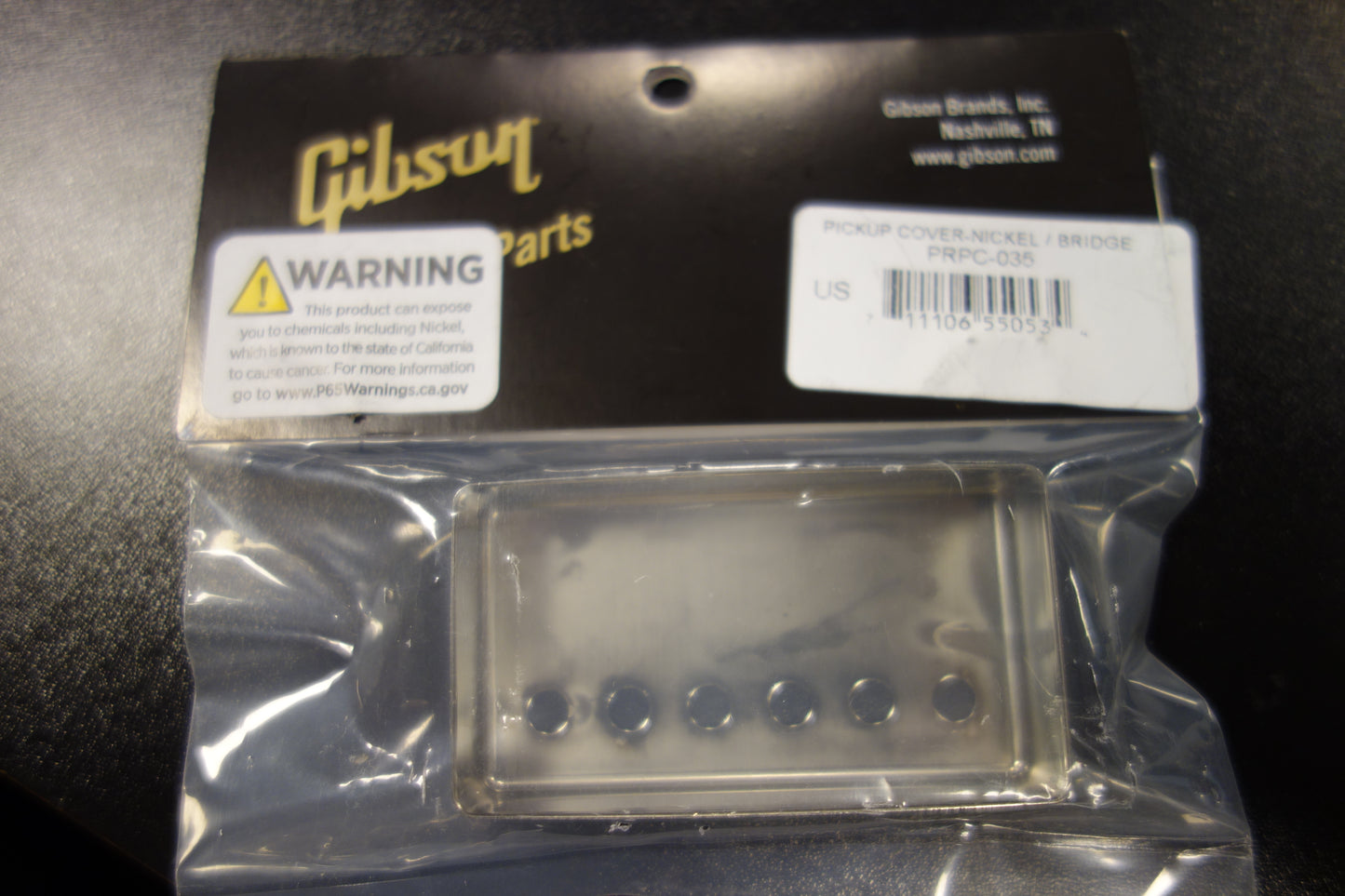 Gibson PRPC-035 Humbucker Cover, Bridge (Nickel)