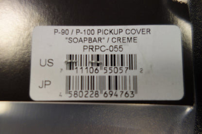 Gibson PRPC-055 P-90 / P-100 Pickup Cover, "Soapbar" (Cream)