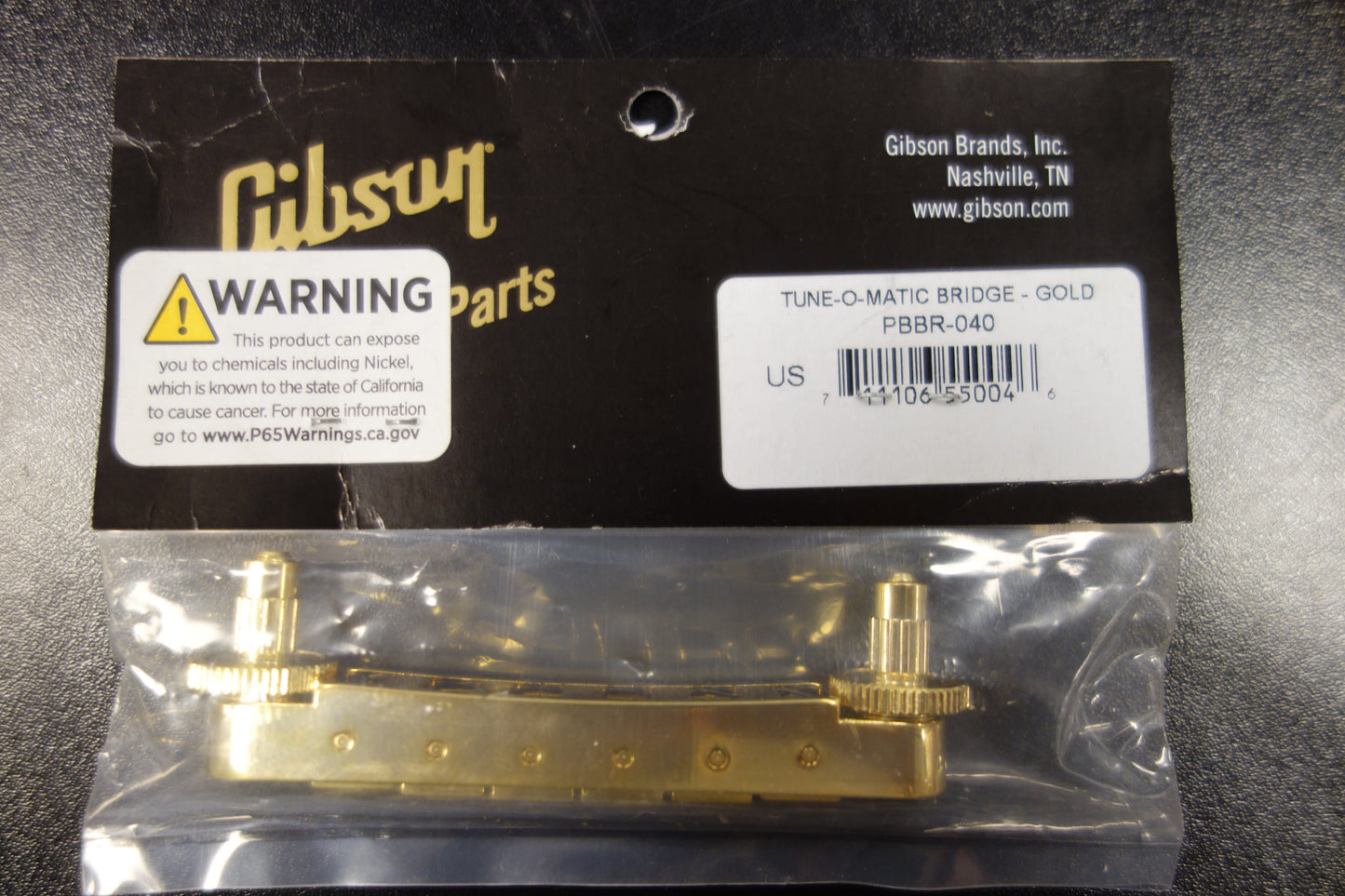 Gibson PBBR-040 Nashville Tune-O-Matic Bridge (Gold)