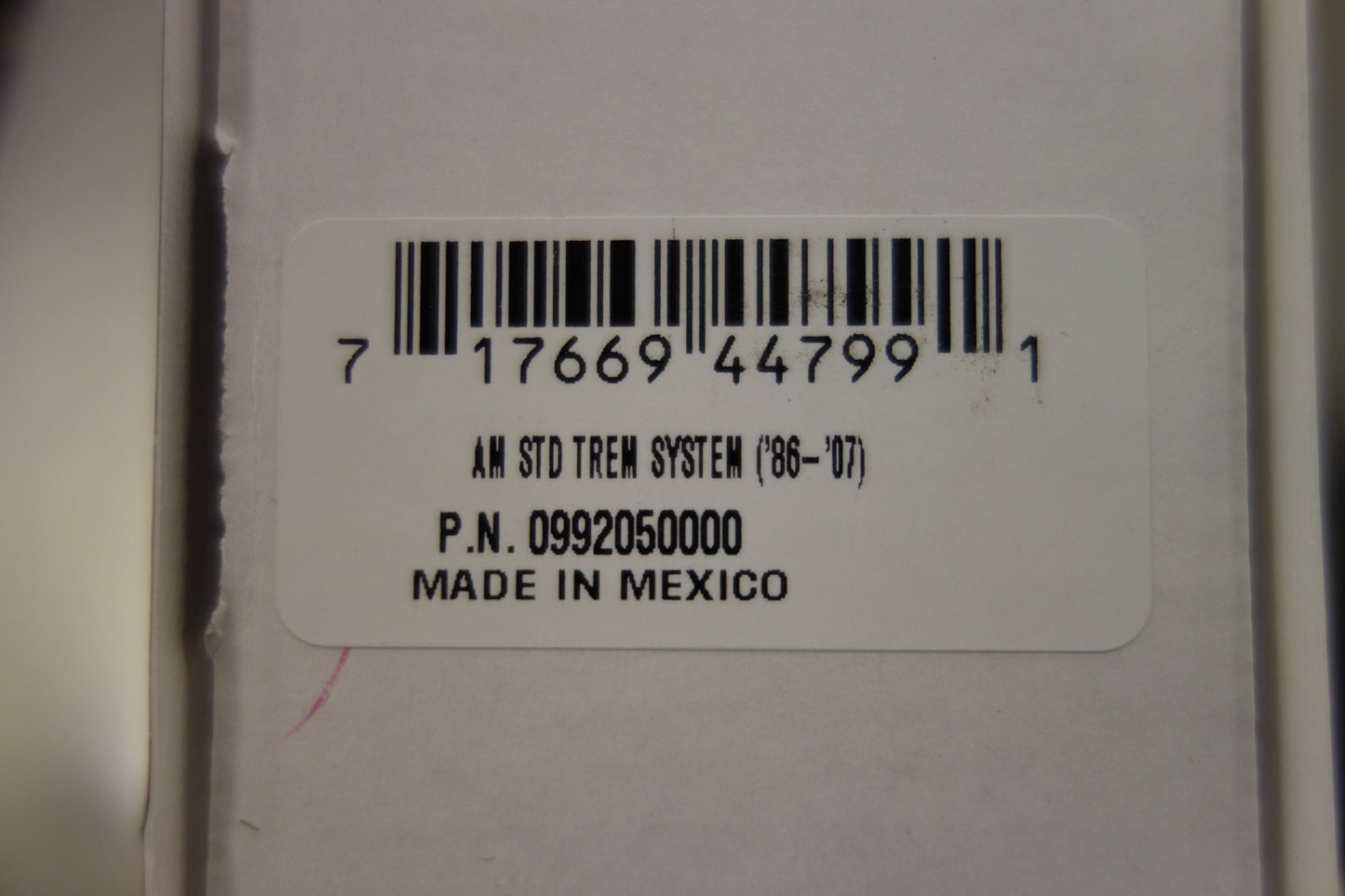 Fender American Series Stratocaster ('86-'07) Tremolo Bridge Assembly (Chrome)