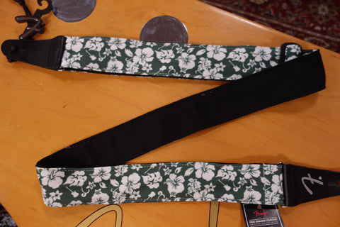 Fender Hawaiian Strap, 2", Green Floral