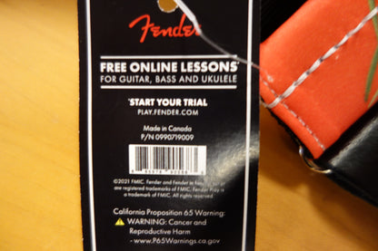 Fender Hawaiian Strap, 2", Red Floral
