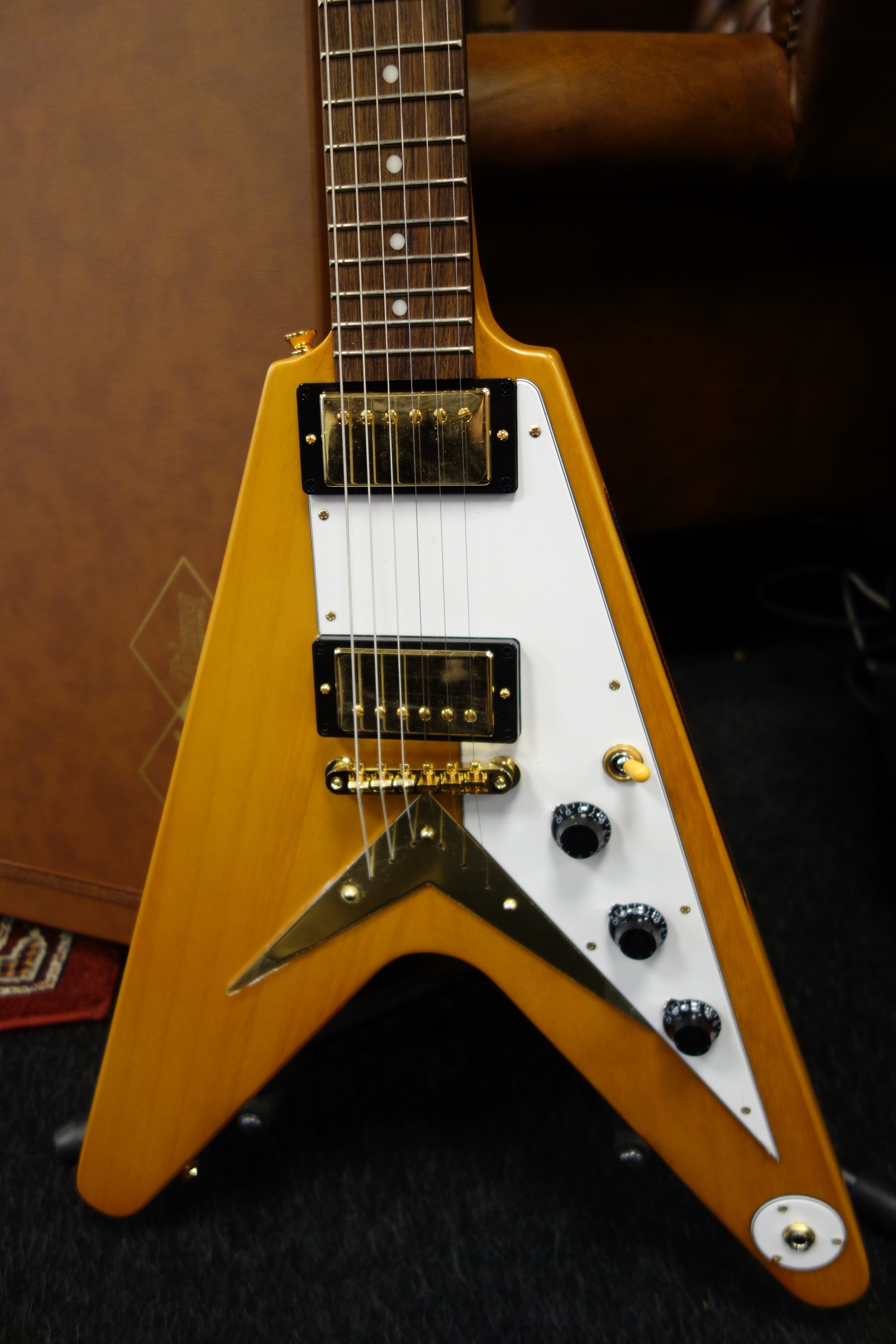 Epiphone 1958 Korina Flying V (White Pickguard; Incl. Hard Case