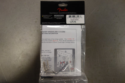 Fender 3-Saddle American Vintage "Hot Rod" Telecaster Bridge Assembly with Compensated Brass Saddles, Nickel